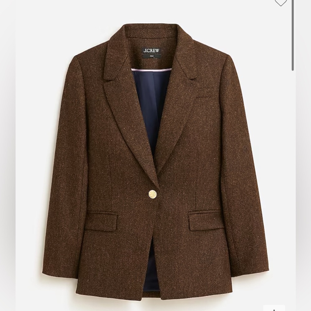 Willa blazer in brown herringbone